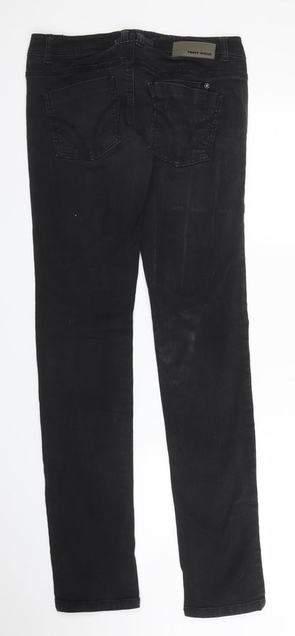 Womens UK Size 8 TALLY WEiJL Regular Fit Skinny Black Jeans