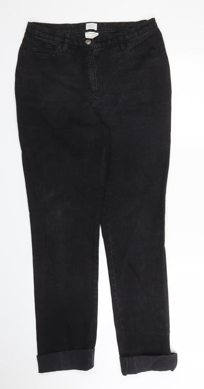Alba Moda Womens Black  Denim Skinny Jeans Size 10 L27 in