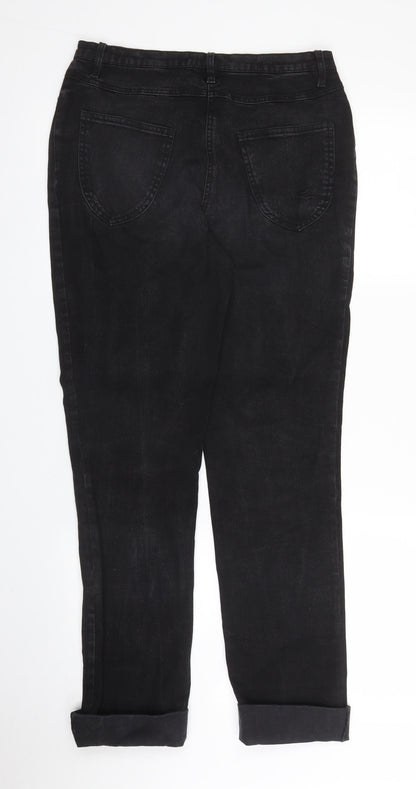 Alba Moda Womens Black  Denim Skinny Jeans Size 10 L27 in