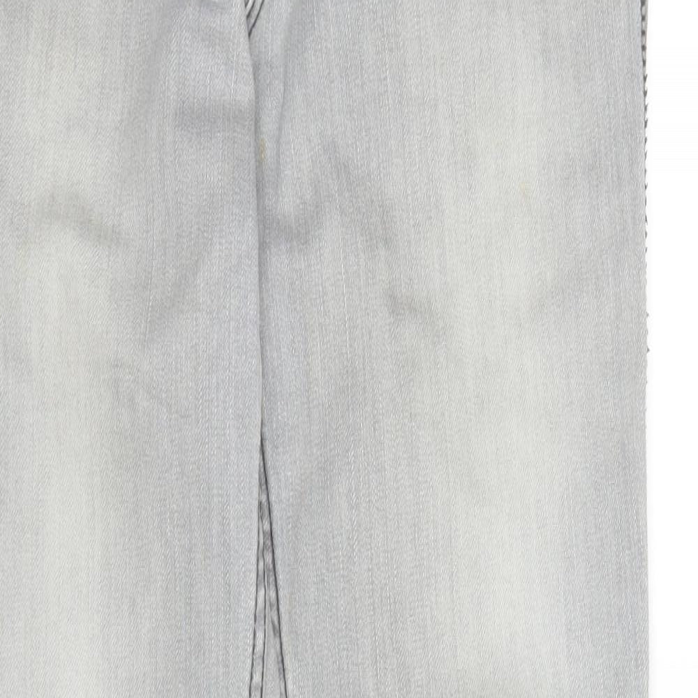 Womens UK Size 29 in FIVE Regular Fit Straight Grey Jeans