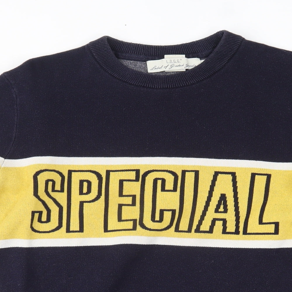 H&M Mens Blue   Pullover Jumper Size XS