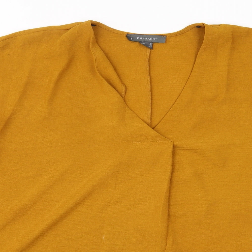 Primark Womens Yellow   Basic Blouse Size 10