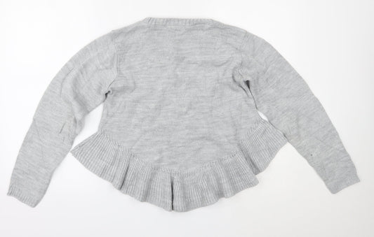 Boohoo Womens Grey   Pullover Jumper Size 8