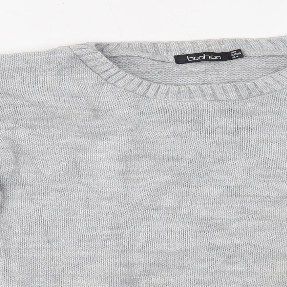 Boohoo Womens Grey   Pullover Jumper Size 8
