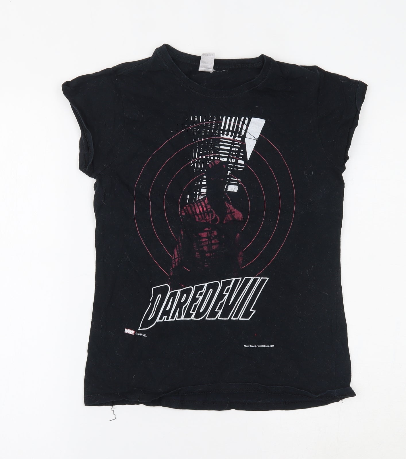 Womens UK Size S Gildan Black Basic T-Shirt