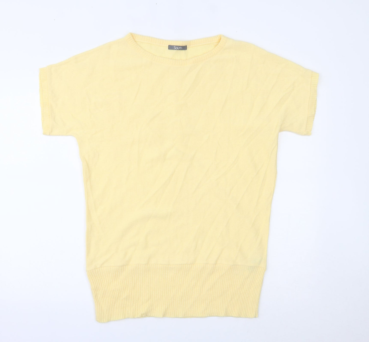 Womens UK Size 12 South Yellow Basic Blouse