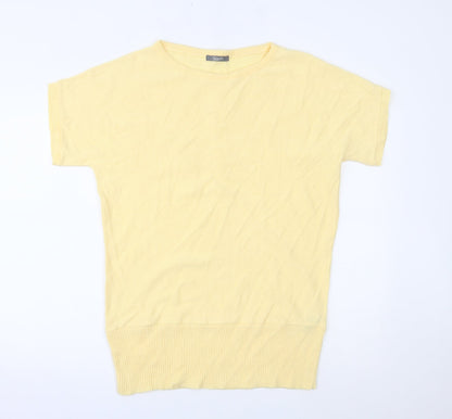 Womens UK Size 12 South Yellow Basic Blouse