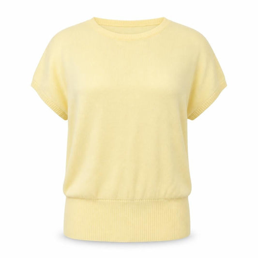 Front view of South women’s yellow basic blouse, size UK 12