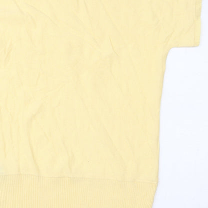 Womens UK Size 12 South Yellow Basic Blouse