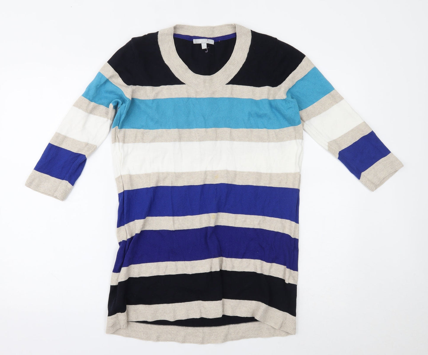 Per Una Womens Blue Striped  A-Line  Size 14