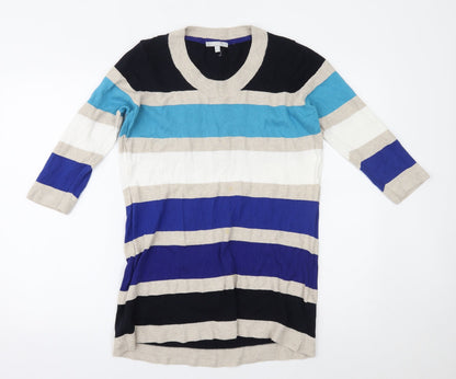 Per Una Womens Blue Striped  A-Line  Size 14