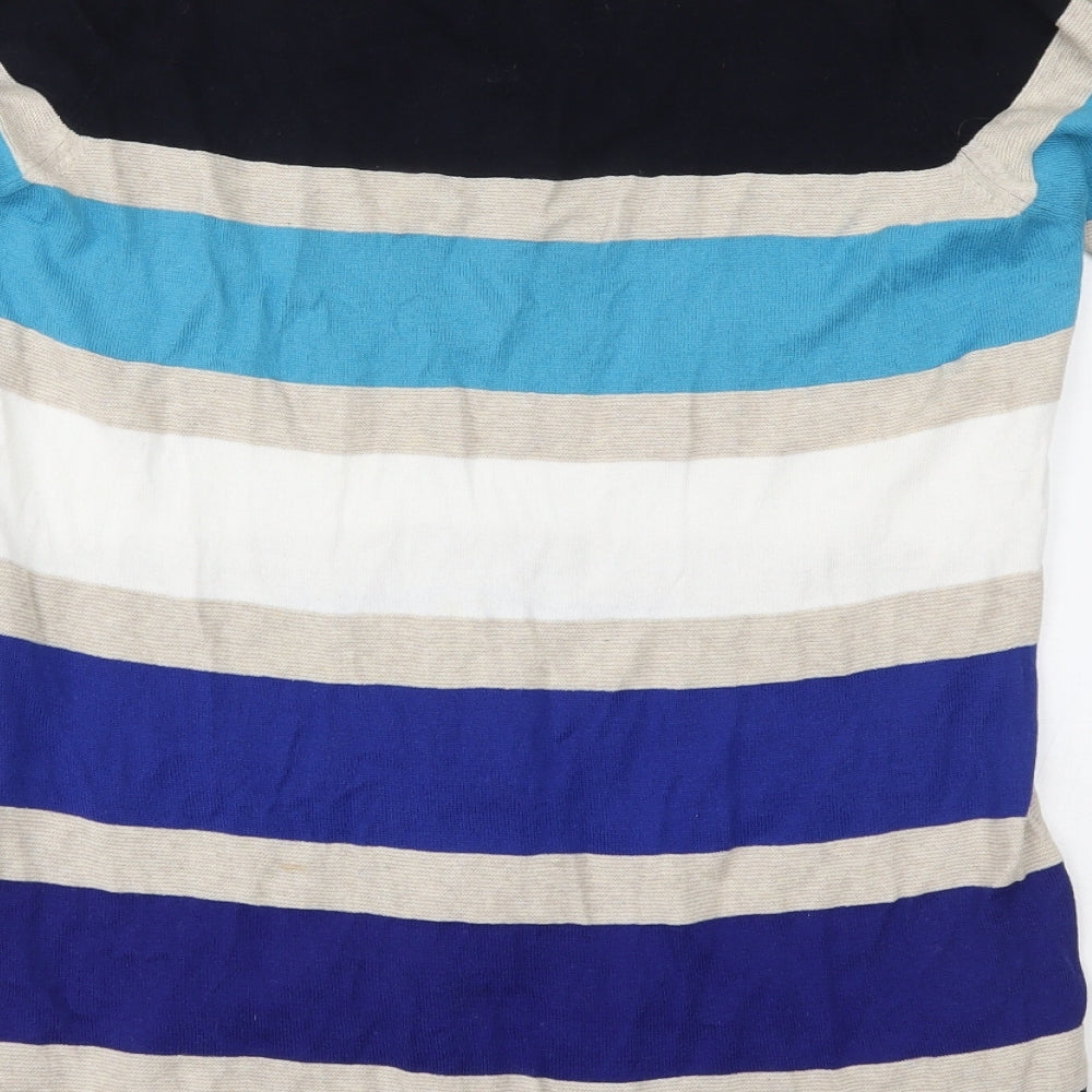 Per Una Womens Blue Striped  A-Line  Size 14