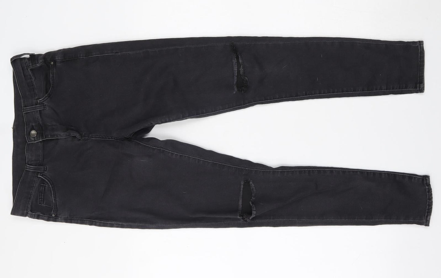 Topshop Womens Grey  Denim Skinny Jeans Size 30 L30 in