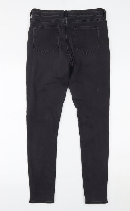 Topshop Womens Grey  Denim Skinny Jeans Size 30 L30 in