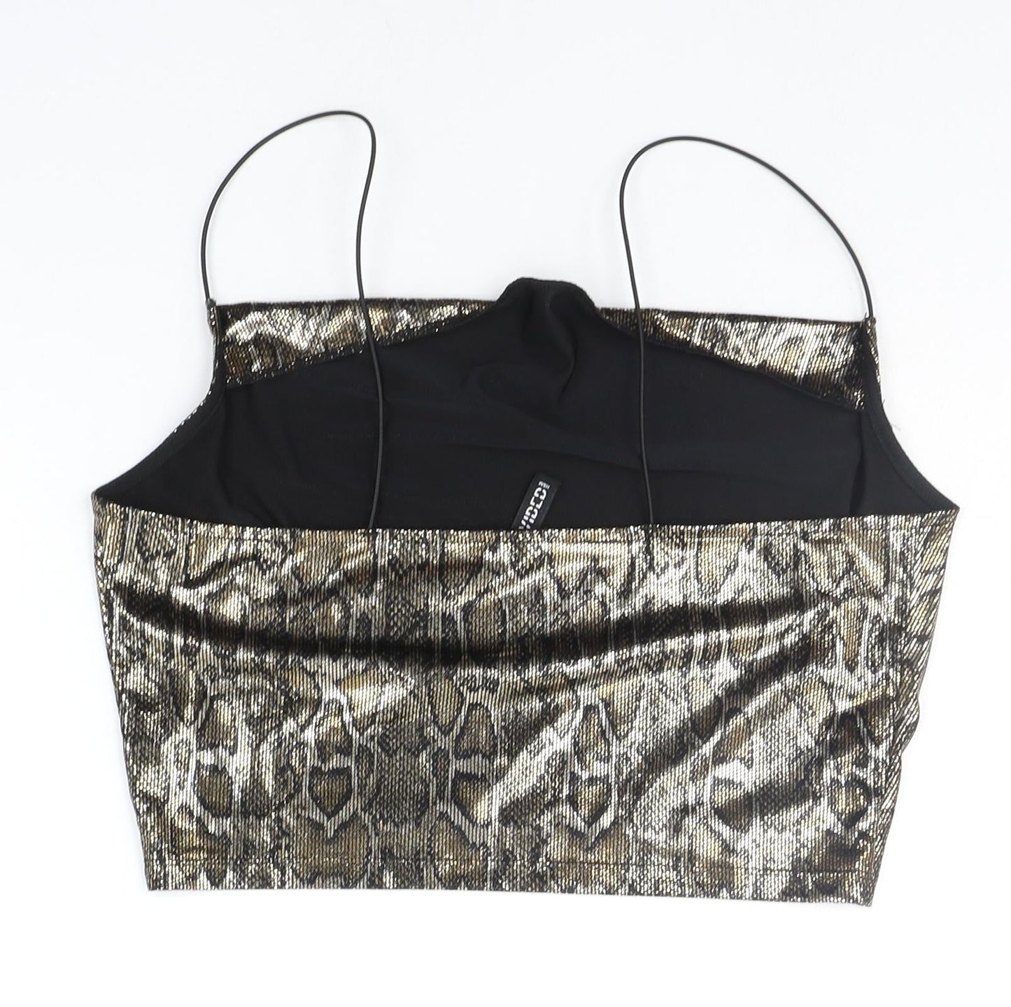 Womens UK Size M Divided Gold Basic Tank