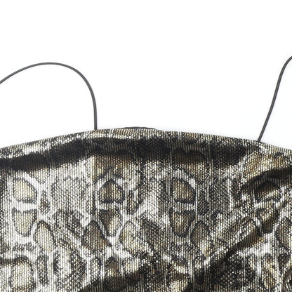 Womens UK Size M Divided Gold Basic Tank