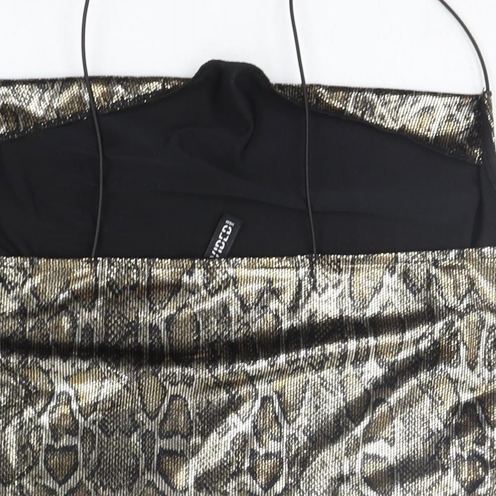 Womens UK Size M Divided Gold Basic Tank