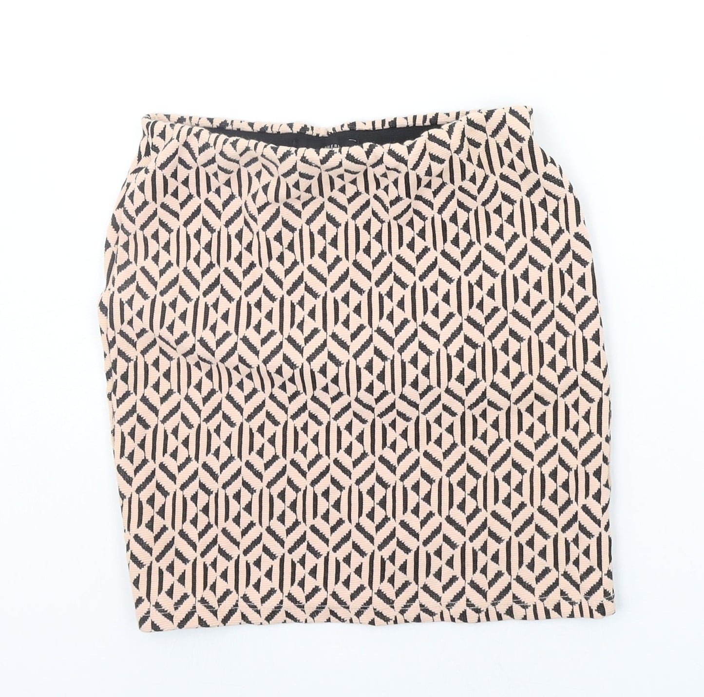 Atmosphere Womens Beige Geometric  A-Line Skirt Size 6