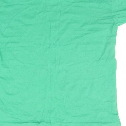 Womens UK Size L Pull&Bear Green Basic T-Shirt