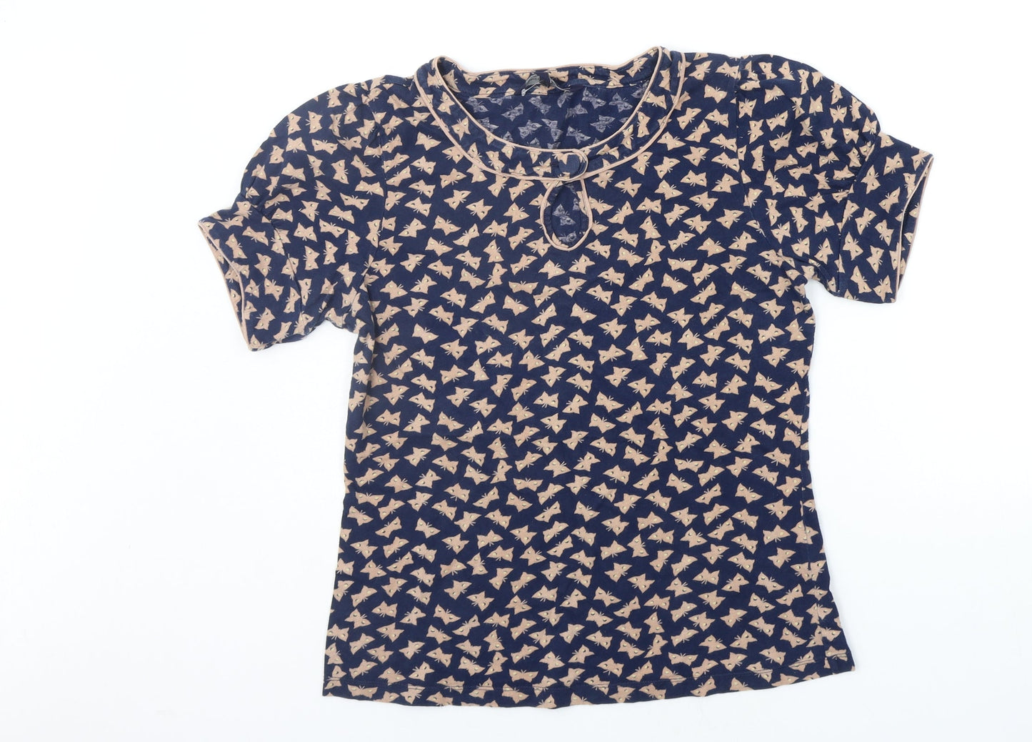 Womens UK Size L French Connection Blue Basic T-Shirt