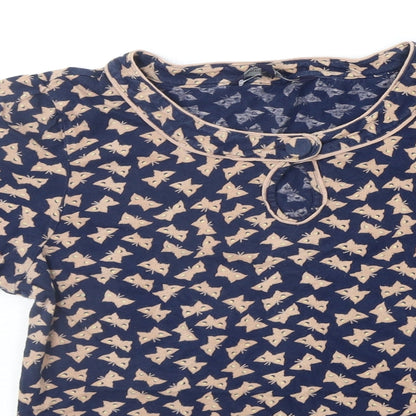 Womens UK Size L French Connection Blue Basic T-Shirt