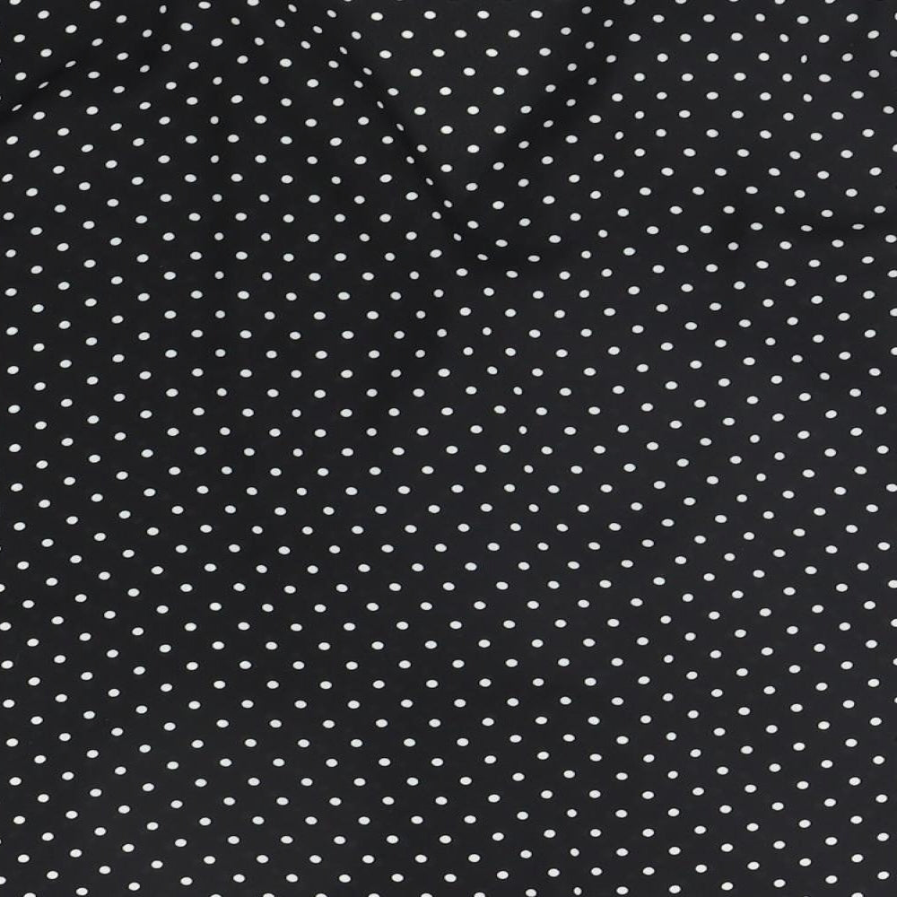 Zara Womens Black Polka Dot  Basic Button-Up Size S