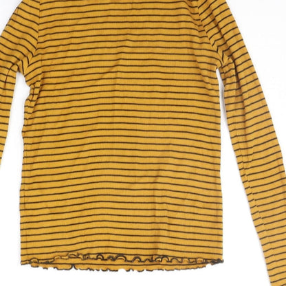 Select Womens Orange Striped  Pullover Jumper Size 12