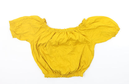 Primark Womens Yellow   Basic T-Shirt Size 8