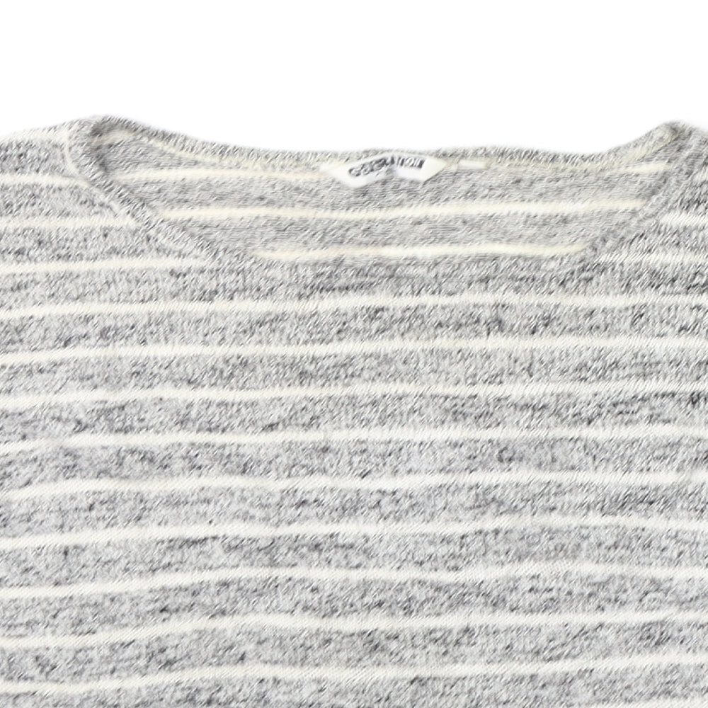 New Look Girls Grey Striped  Basic T-Shirt Size 14-15 Years