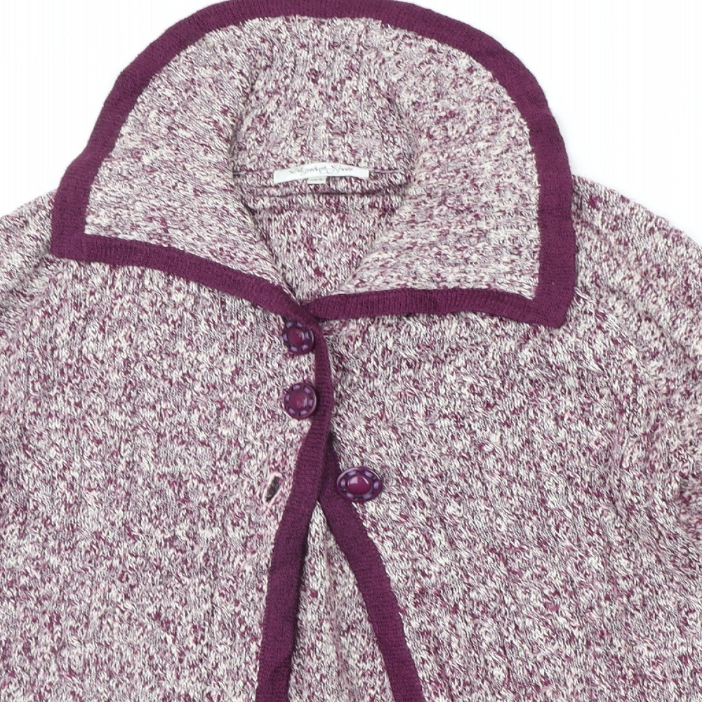 Elizabeth & SCOTT Womens Purple   Cardigan Jumper Size M