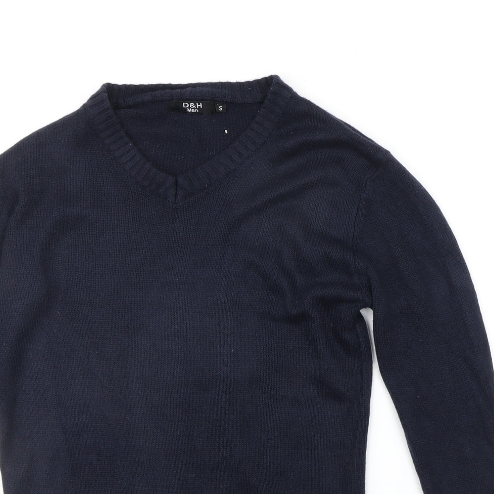 D&H Mens Blue   Pullover Jumper Size S