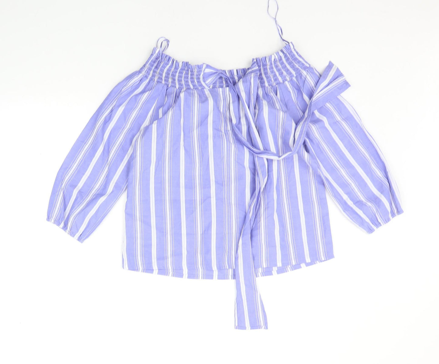 Primark Womens Blue Striped  Basic Blouse Size 10