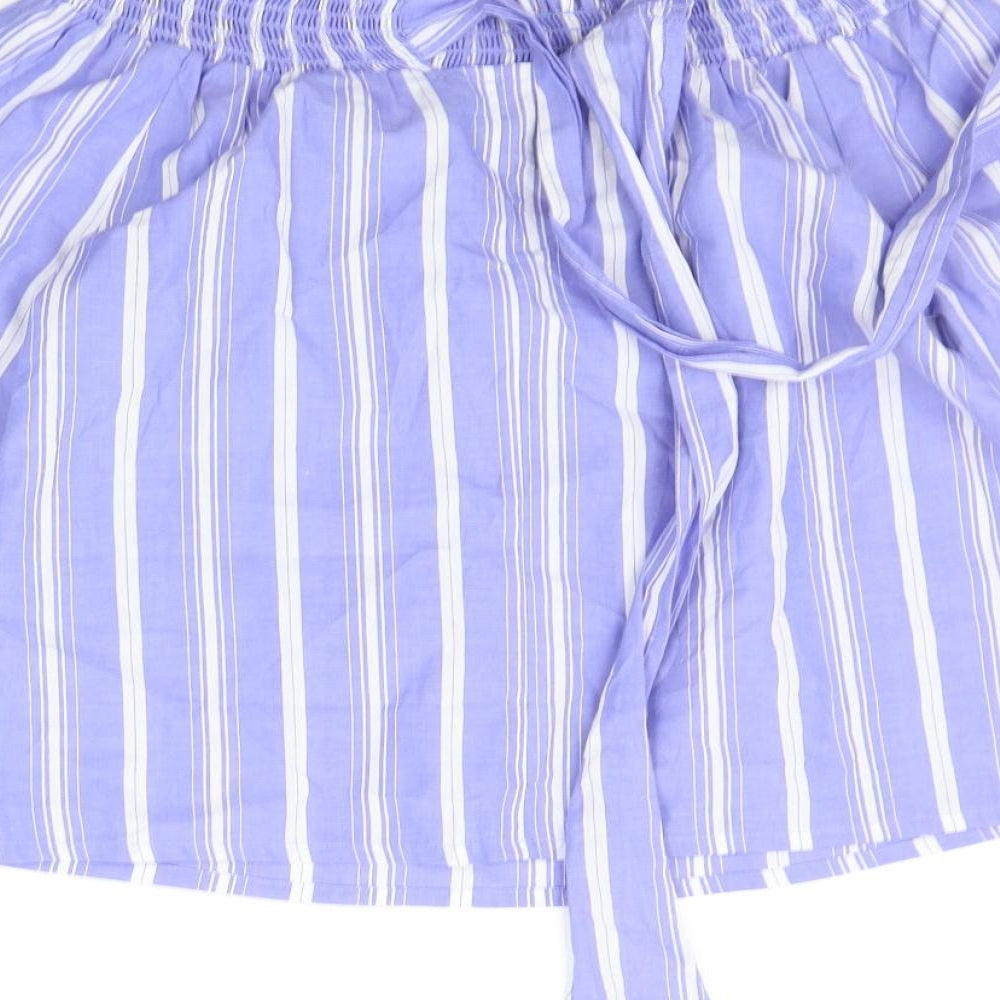Primark Womens Blue Striped  Basic Blouse Size 10