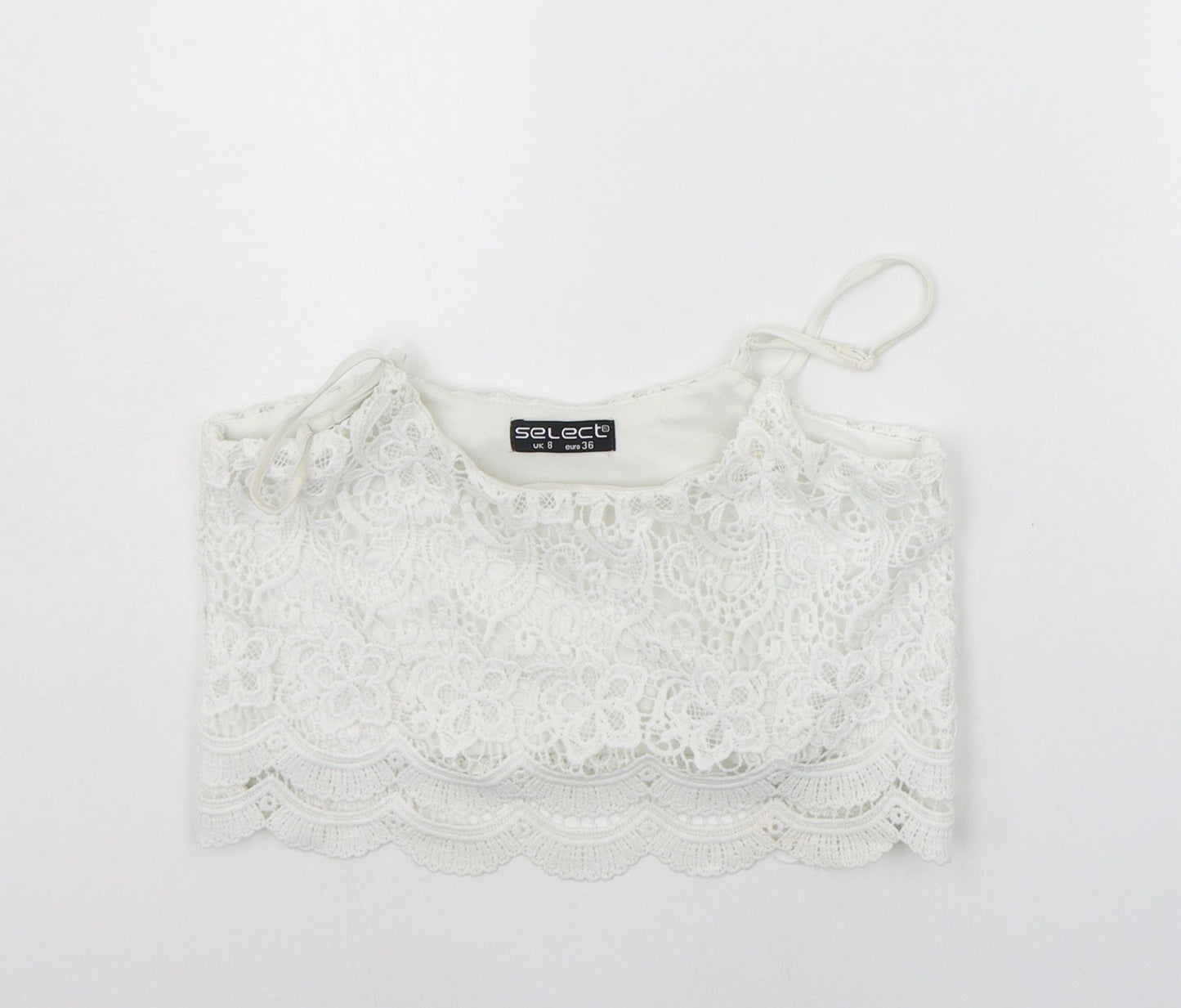 Womens UK Size 8 Select White Basic Tank