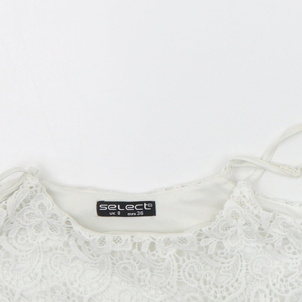 Womens UK Size 8 Select White Basic Tank
