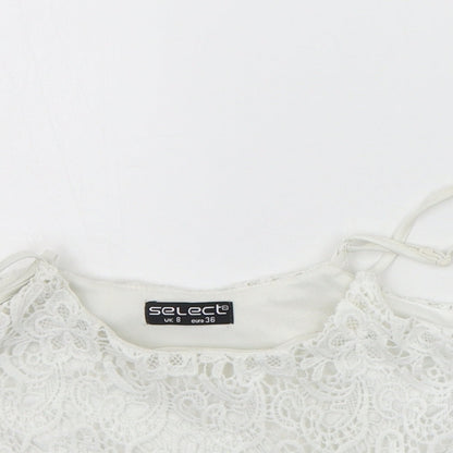 Womens UK Size 8 Select White Basic Tank