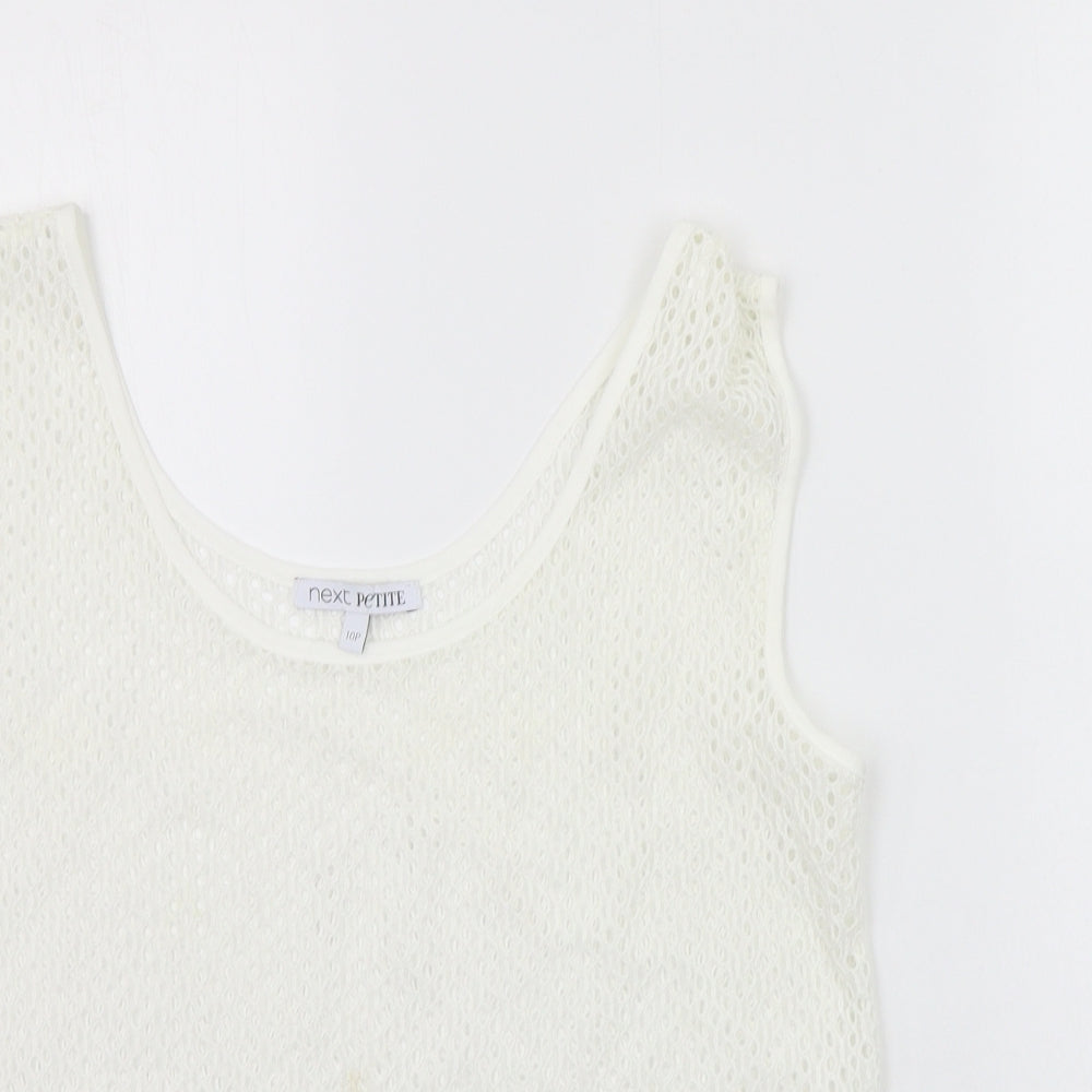 Womens UK Size 10 NEXT White Basic Tank