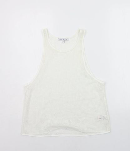 Womens UK Size 10 NEXT White Basic Tank