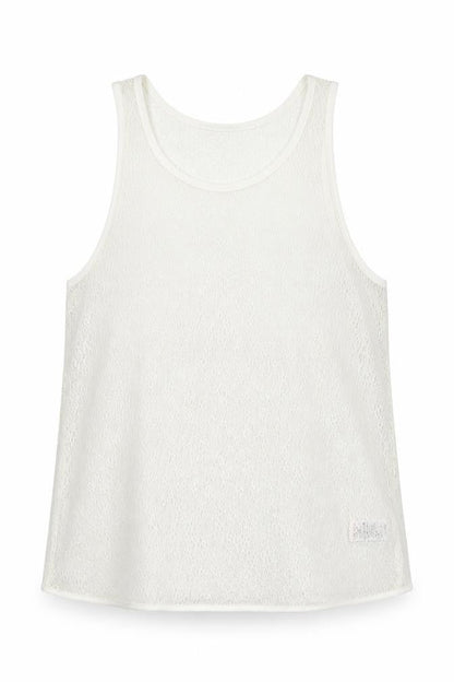 Womens UK Size 10 NEXT White Basic Tank
