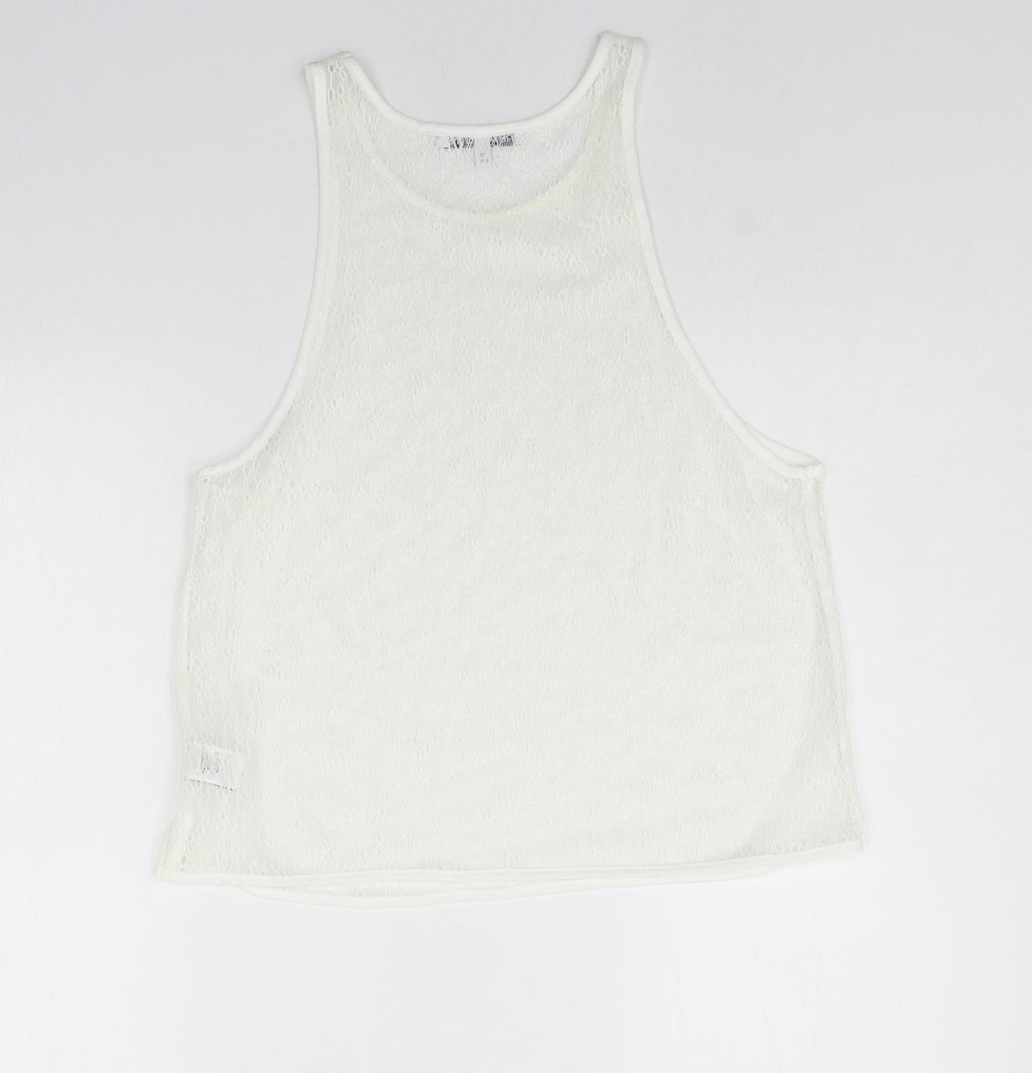 Womens UK Size 10 NEXT White Basic Tank