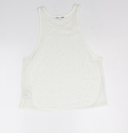 Womens UK Size 10 NEXT White Basic Tank