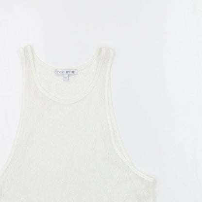 Womens UK Size 10 NEXT White Basic Tank