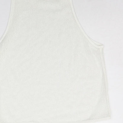 Womens UK Size 10 NEXT White Basic Tank
