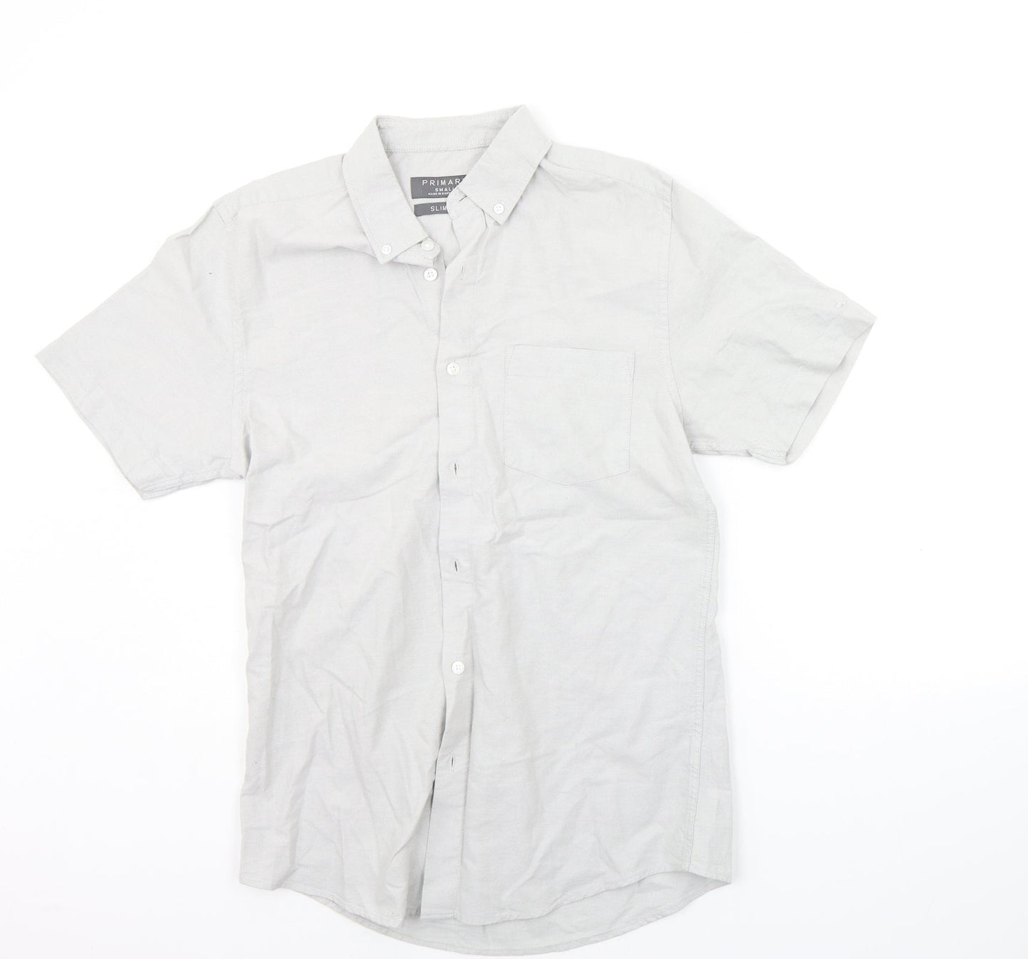 Primark Mens Grey    Button-Up Size S