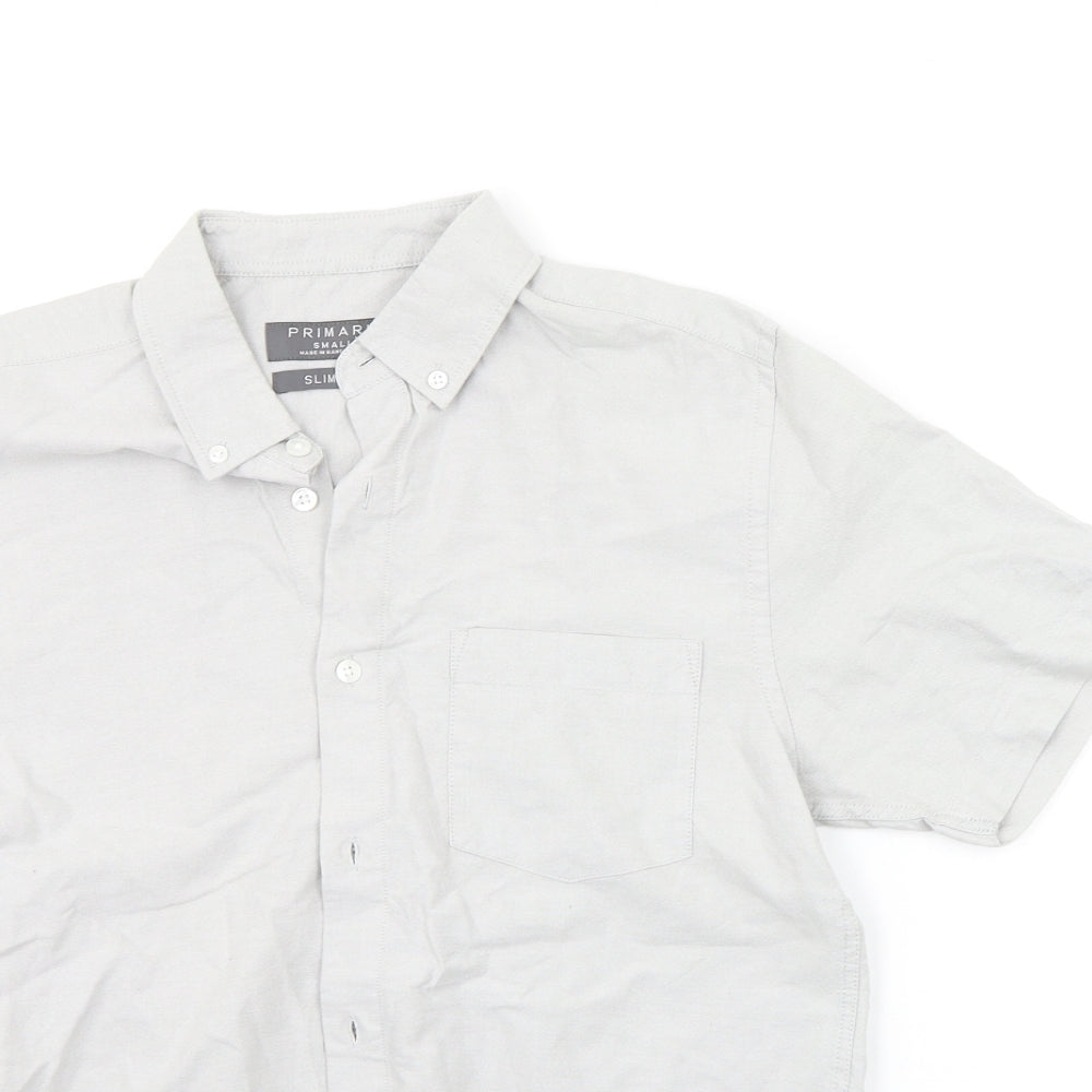 Primark Mens Grey    Button-Up Size S