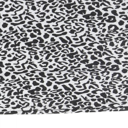 George Womens Black Animal Print  Pullover Jumper Size L