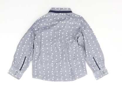 Matalan Boys Grey Geometric  Basic Button-Up Size 3-4 Years  - SKULLS