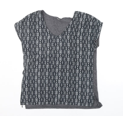 Womens UK Size S Yessica Grey Basic T-Shirt
