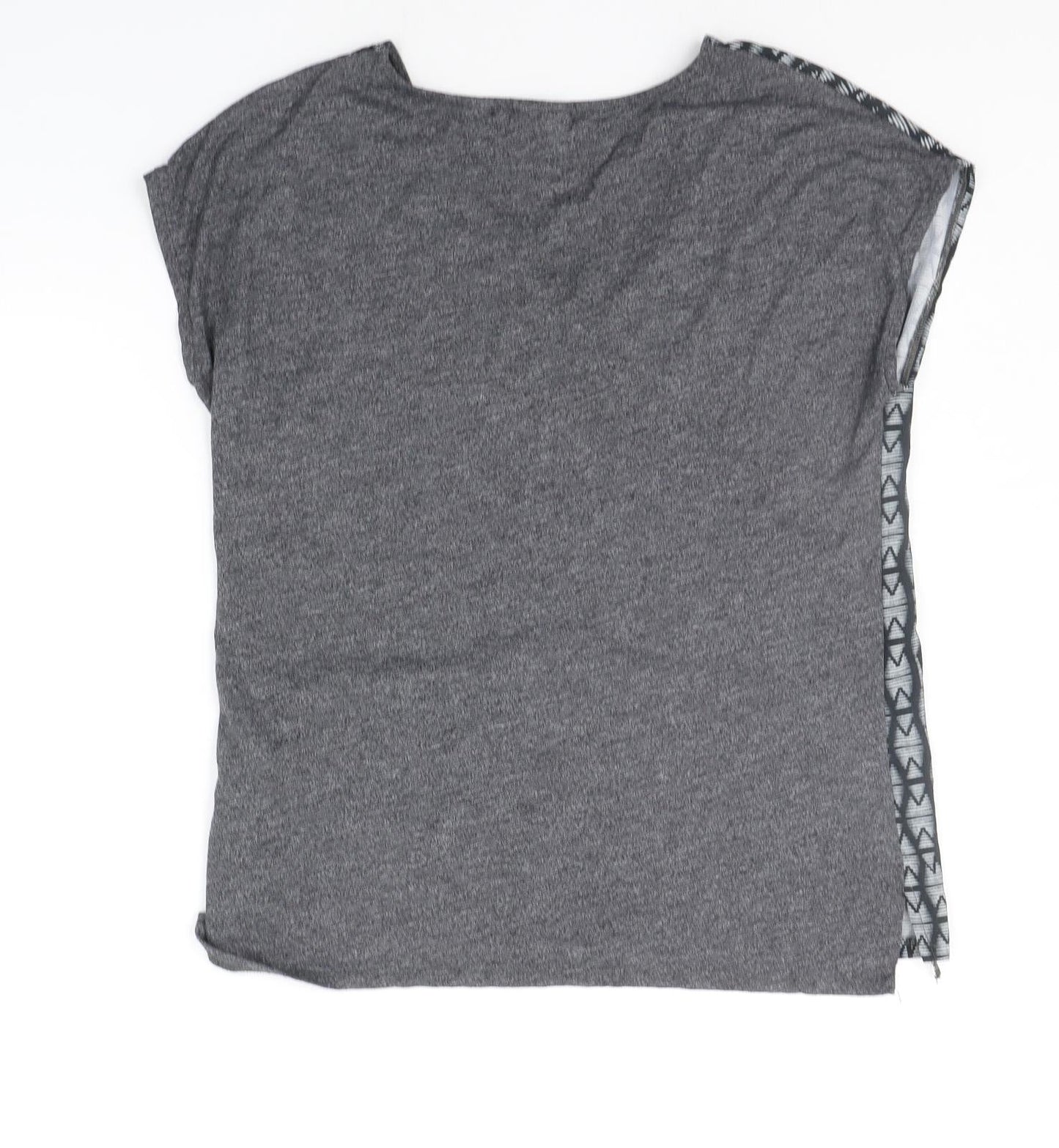 Womens UK Size S Yessica Grey Basic T-Shirt