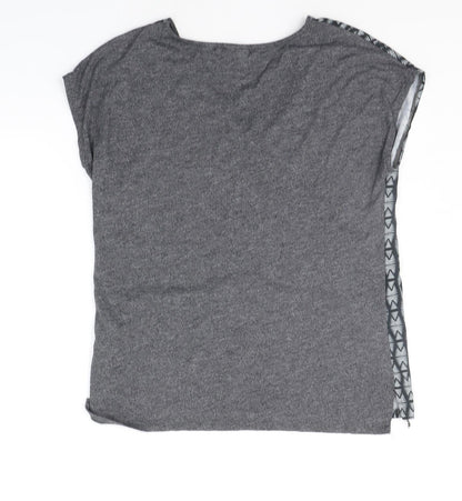 Womens UK Size S Yessica Grey Basic T-Shirt